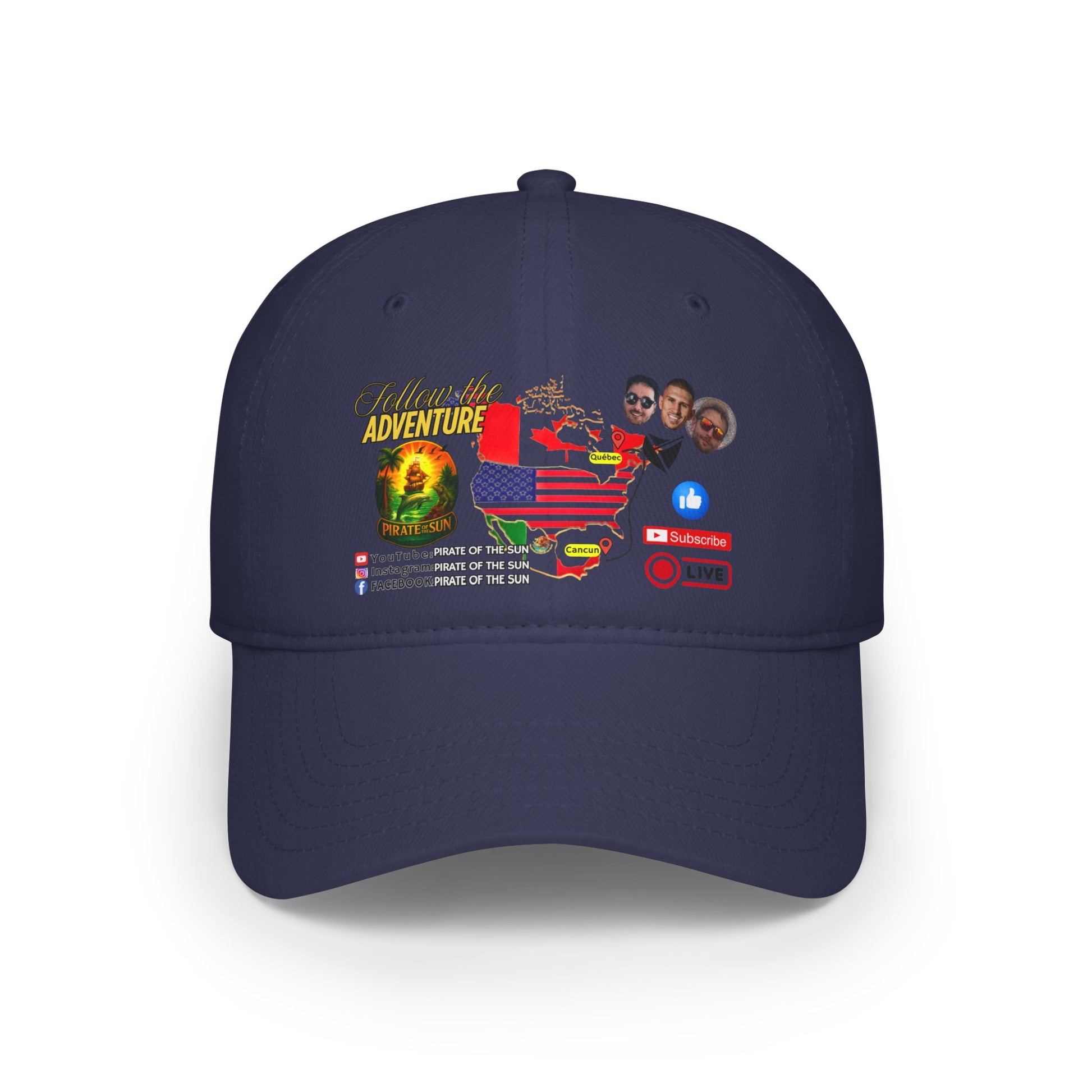 Adventure-Themed Low Profile Baseball Cap, Casual Cap, Travel Hat, Unisex Cap, Trendy Baseball Hat, Gift for Adventurers