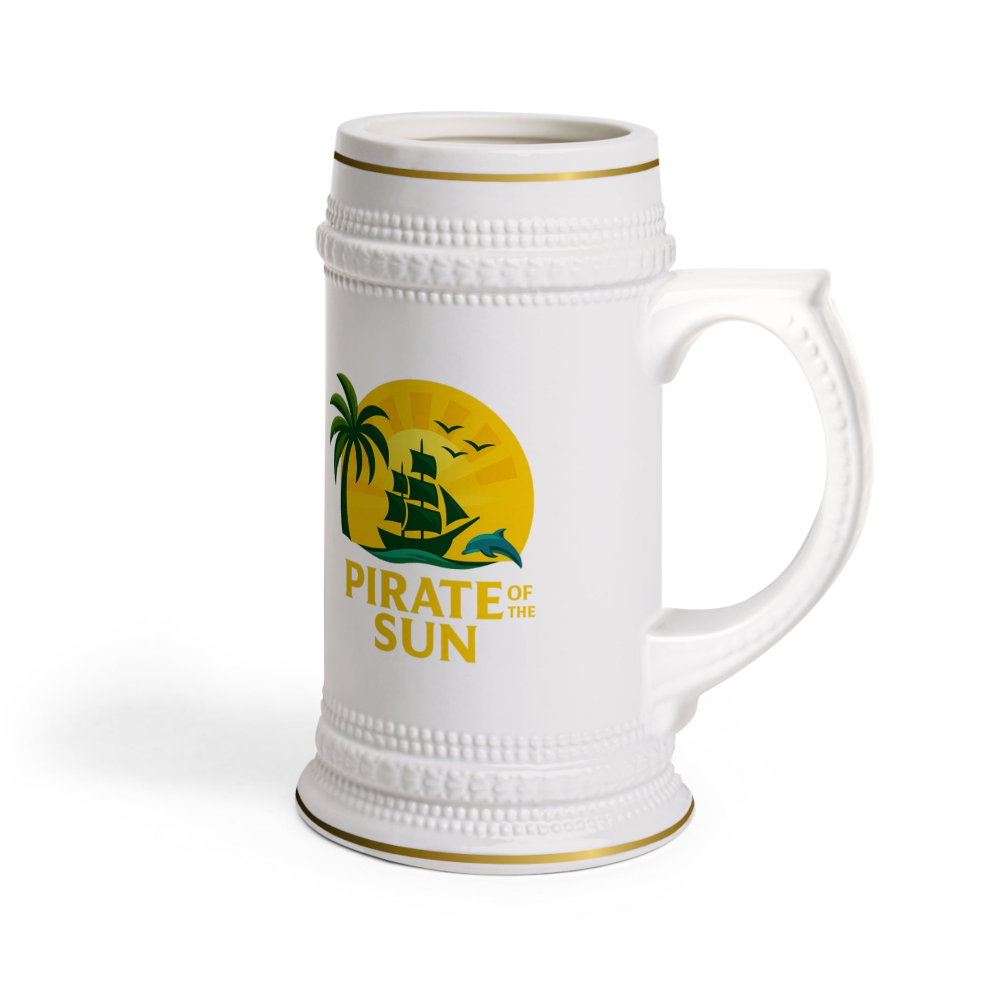 Pirate Themed Stein Mug - Perfect for Parties, Gifts, Collectibles, or Summer Celebrations, Nautical Drinkware, Unique Decor