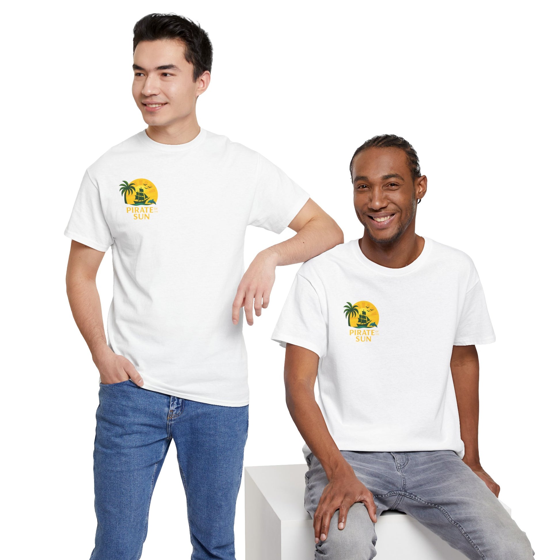 Tropical Pirate Graphic Tee, Summer Vibe Shirt, Beachwear, Gift for Adventure Lovers, Casual Wear