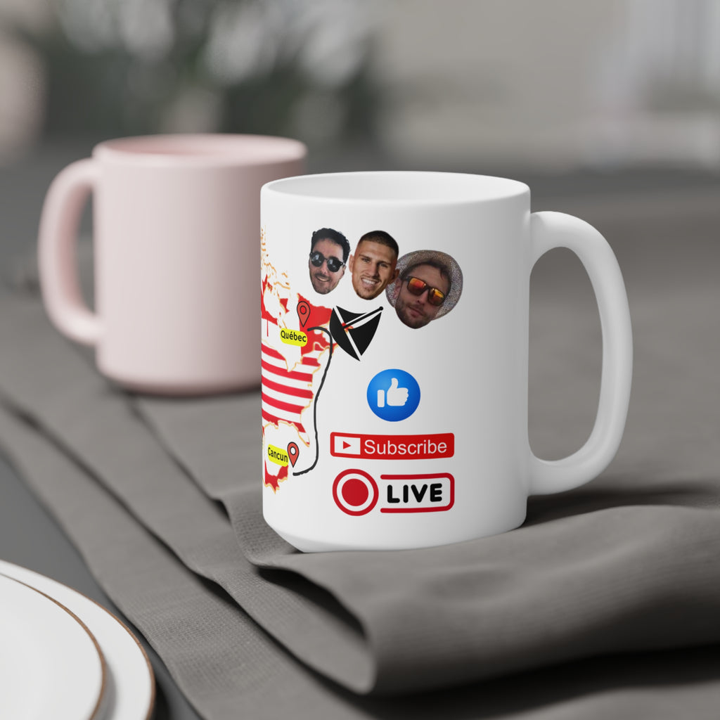 Colorful Adventure Ceramic Mug - Travel Lovers Gift, Coffee Lover Mug, Fun Souvenir Cup, Unique Drinkware for Any Occasion