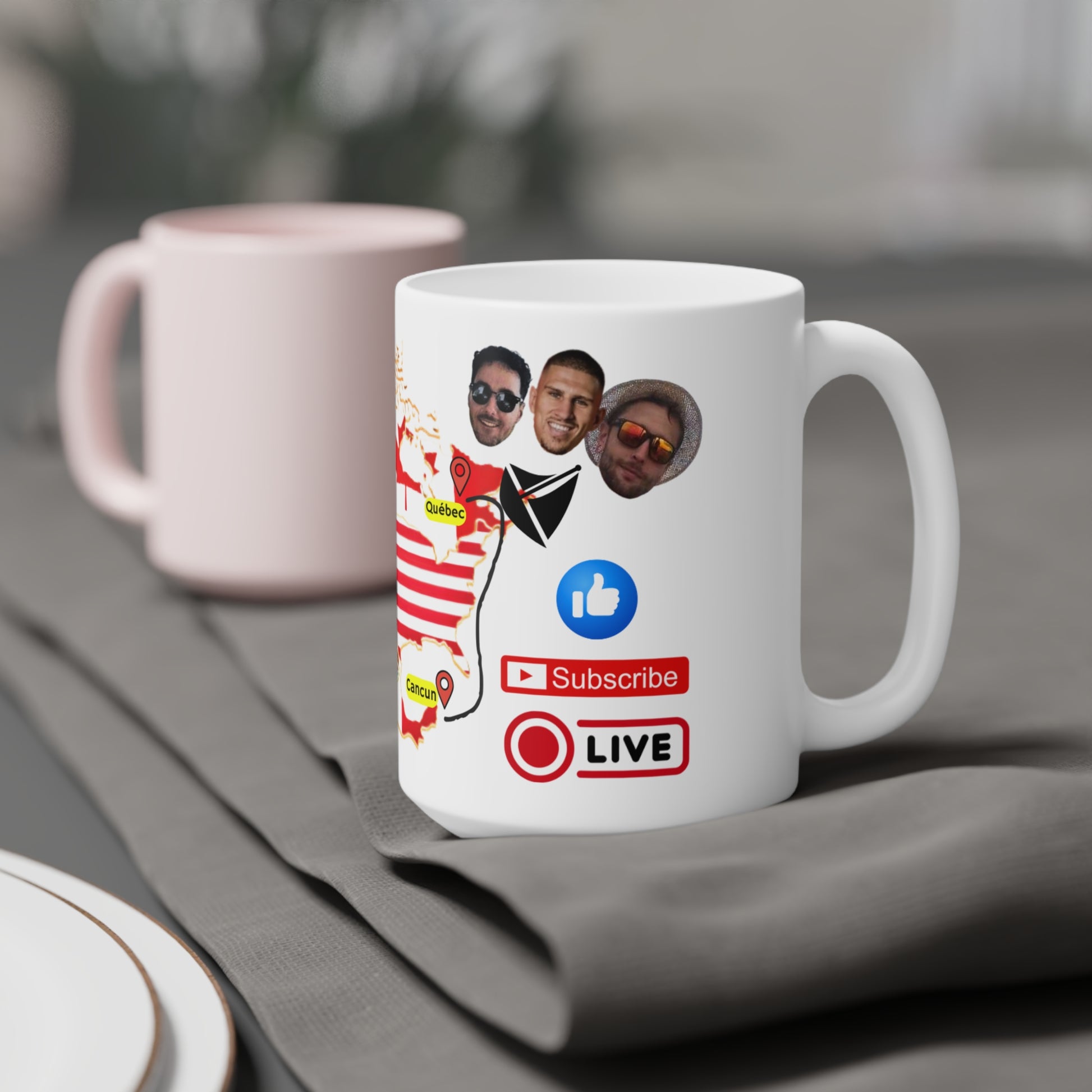 Colorful Adventure Ceramic Mug - Travel Lovers Gift, Coffee Lover Mug, Fun Souvenir Cup, Unique Drinkware for Any Occasion