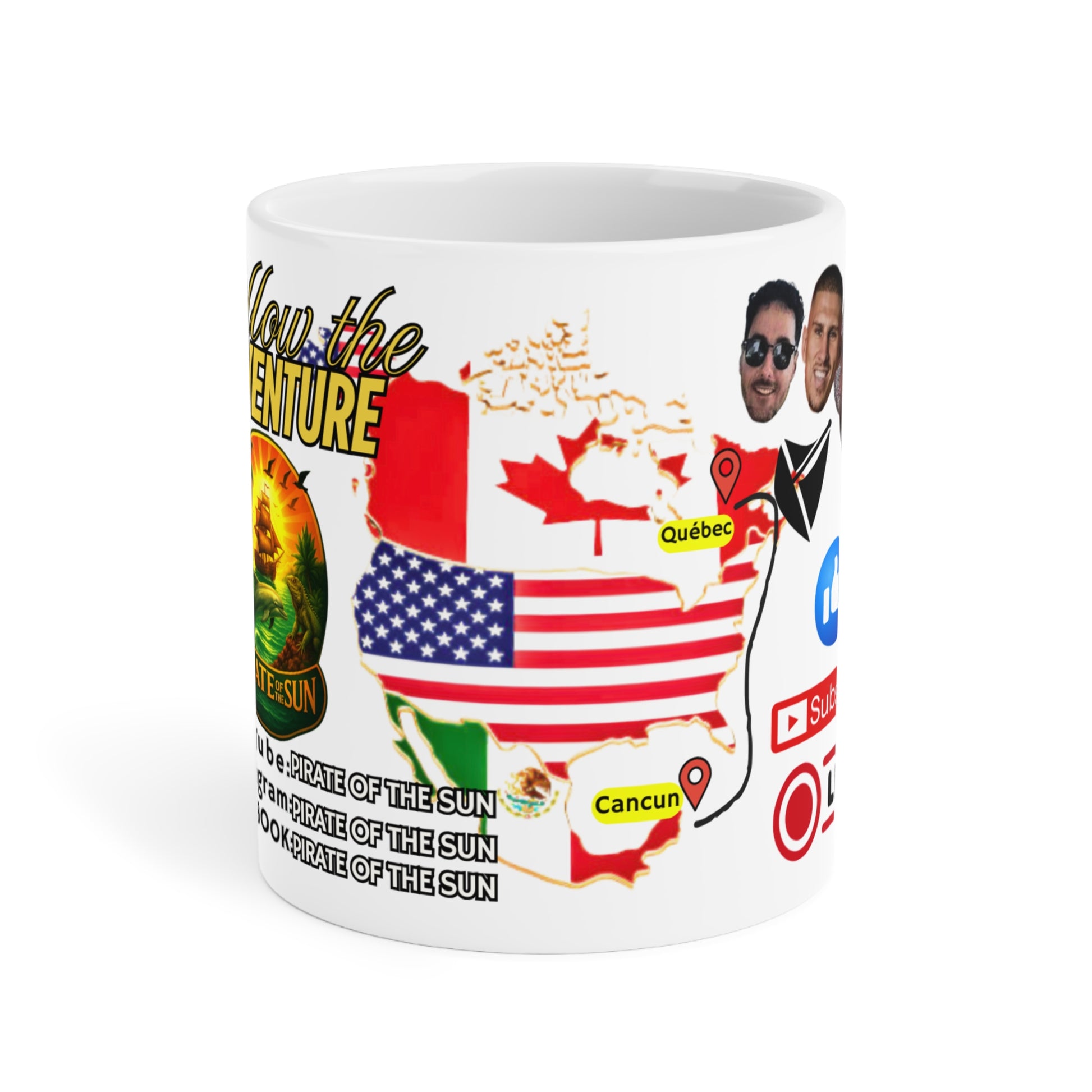 Colorful Adventure Ceramic Mug - Travel Lovers Gift, Coffee Lover Mug, Fun Souvenir Cup, Unique Drinkware for Any Occasion