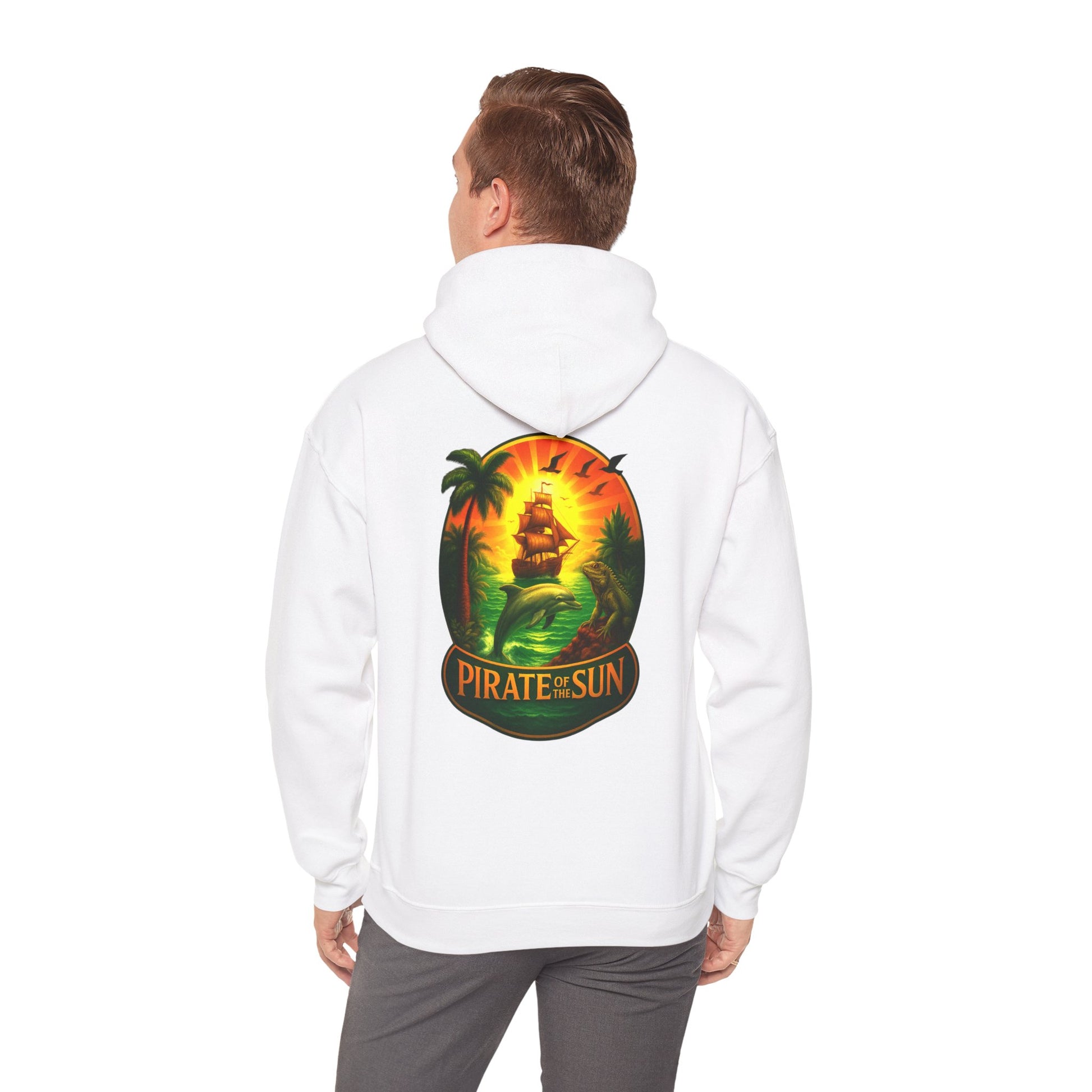 Tropical Pirate Hoodie - Adventure Ready Swimwear Gift, Summer Travel Apparel, Beach Party Fashion, Ocean Themed Sweatshirt
