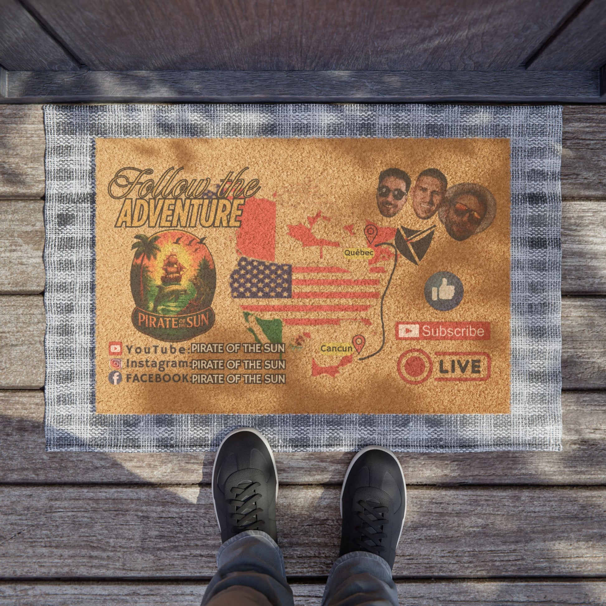 Adventure-Themed Doormat | Welcome Mat, Outdoor Decor, Travel Lover Gift, Housewarming Gift, Fun Entrance Rug