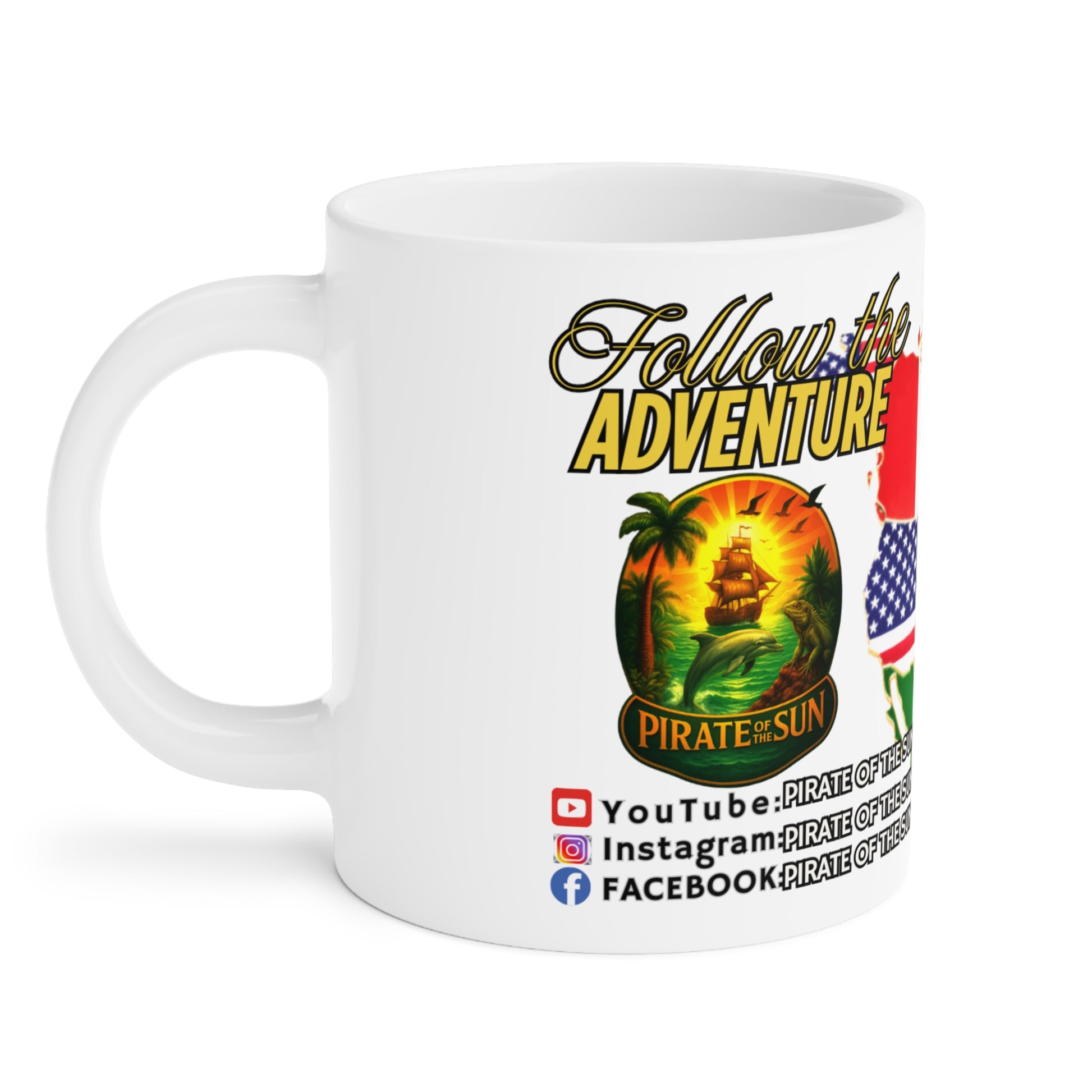 Colorful Adventure Ceramic Mug - Travel Lovers Gift, Coffee Lover Mug, Fun Souvenir Cup, Unique Drinkware for Any Occasion