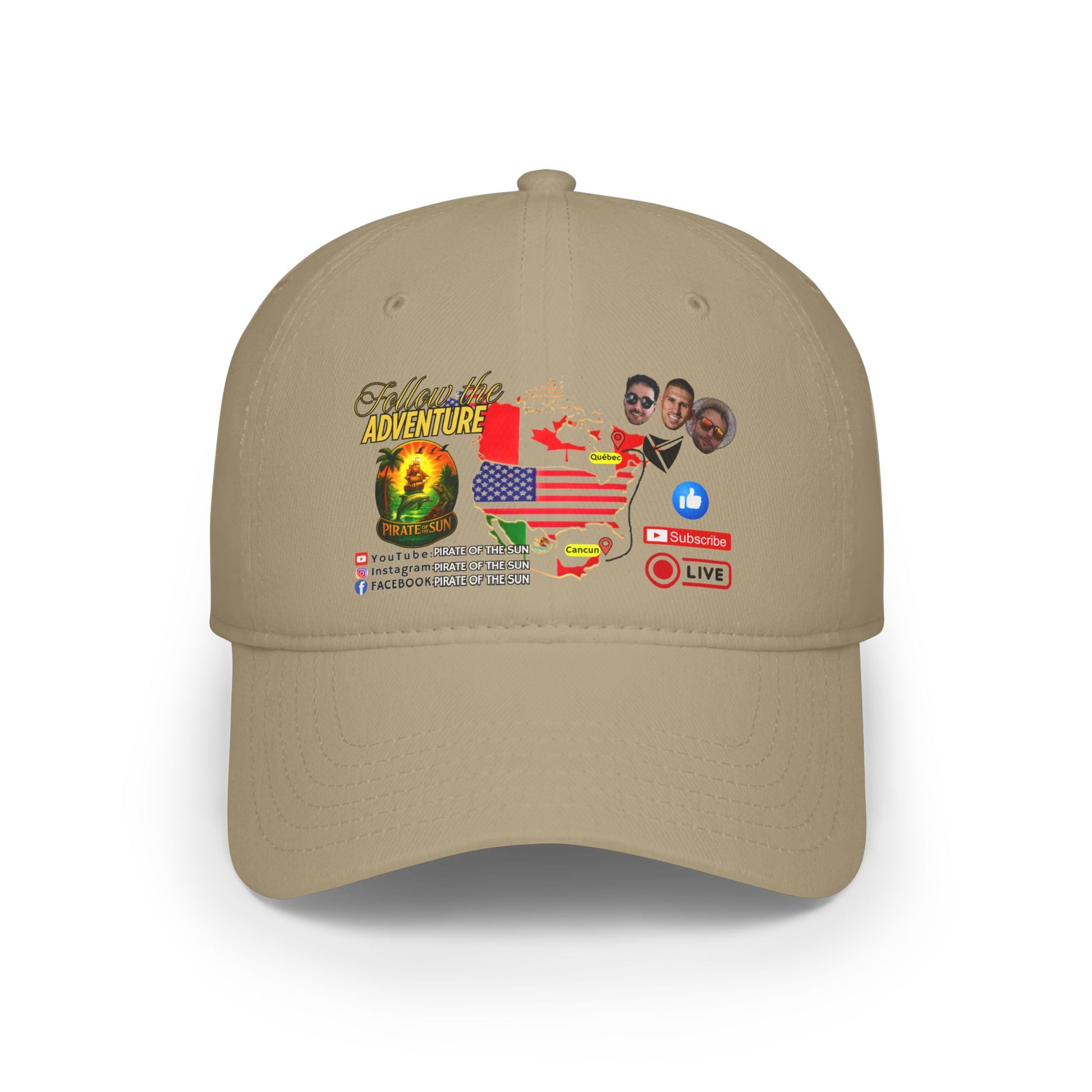 Adventure-Themed Low Profile Baseball Cap, Casual Cap, Travel Hat, Unisex Cap, Trendy Baseball Hat, Gift for Adventurers
