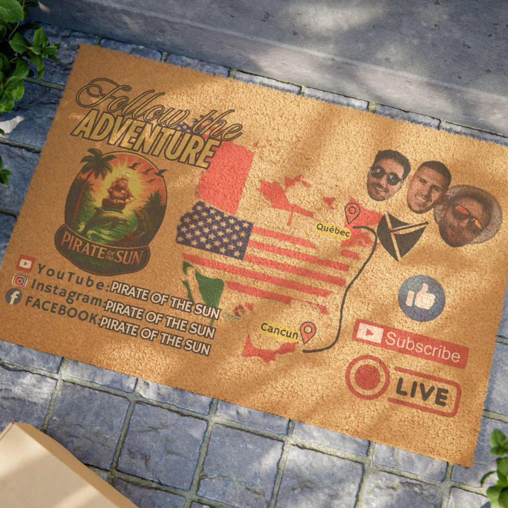 Adventure-Themed Doormat | Welcome Mat, Outdoor Decor, Travel Lover Gift, Housewarming Gift, Fun Entrance Rug