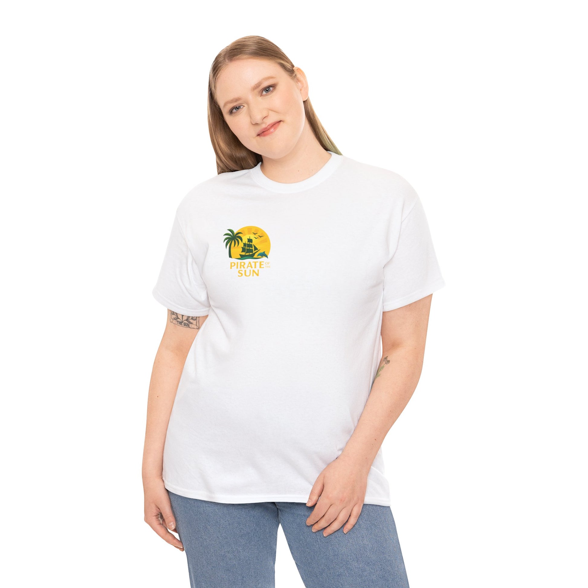 Tropical Pirate Graphic Tee, Summer Vibe Shirt, Beachwear, Gift for Adventure Lovers, Casual Wear