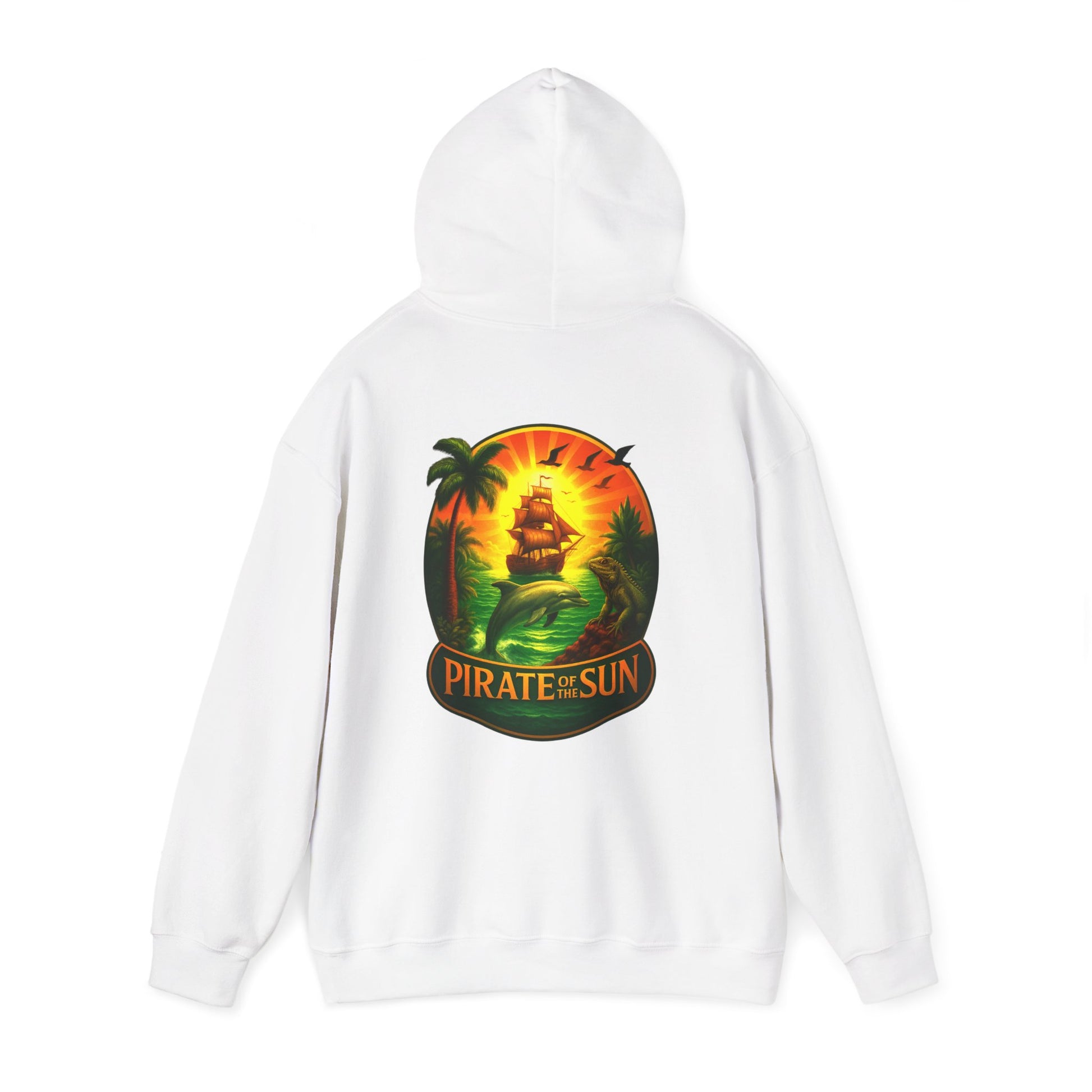 Tropical Pirate Hoodie - Adventure Ready Swimwear Gift, Summer Travel Apparel, Beach Party Fashion, Ocean Themed Sweatshirt