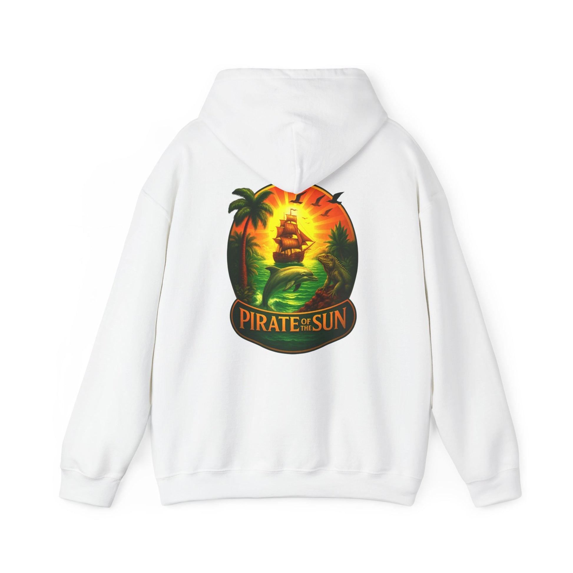 Tropical Pirate Hoodie - Adventure Ready Swimwear Gift, Summer Travel Apparel, Beach Party Fashion, Ocean Themed Sweatshirt