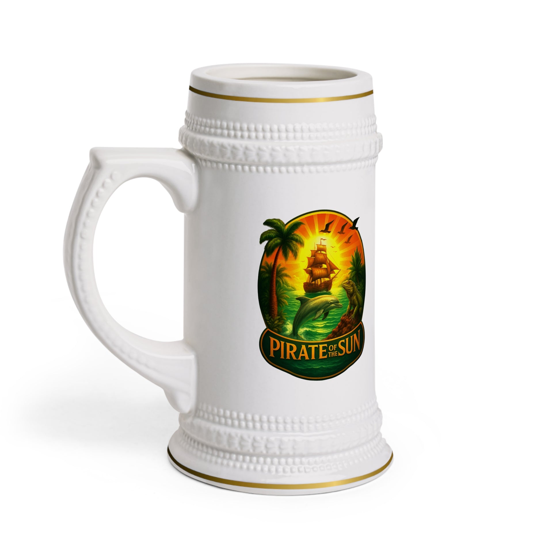 Pirate-Themed Stein Mug | Fun Gift for Treasure Hunters, Perfect for Parties, Holidays, or Collectors
