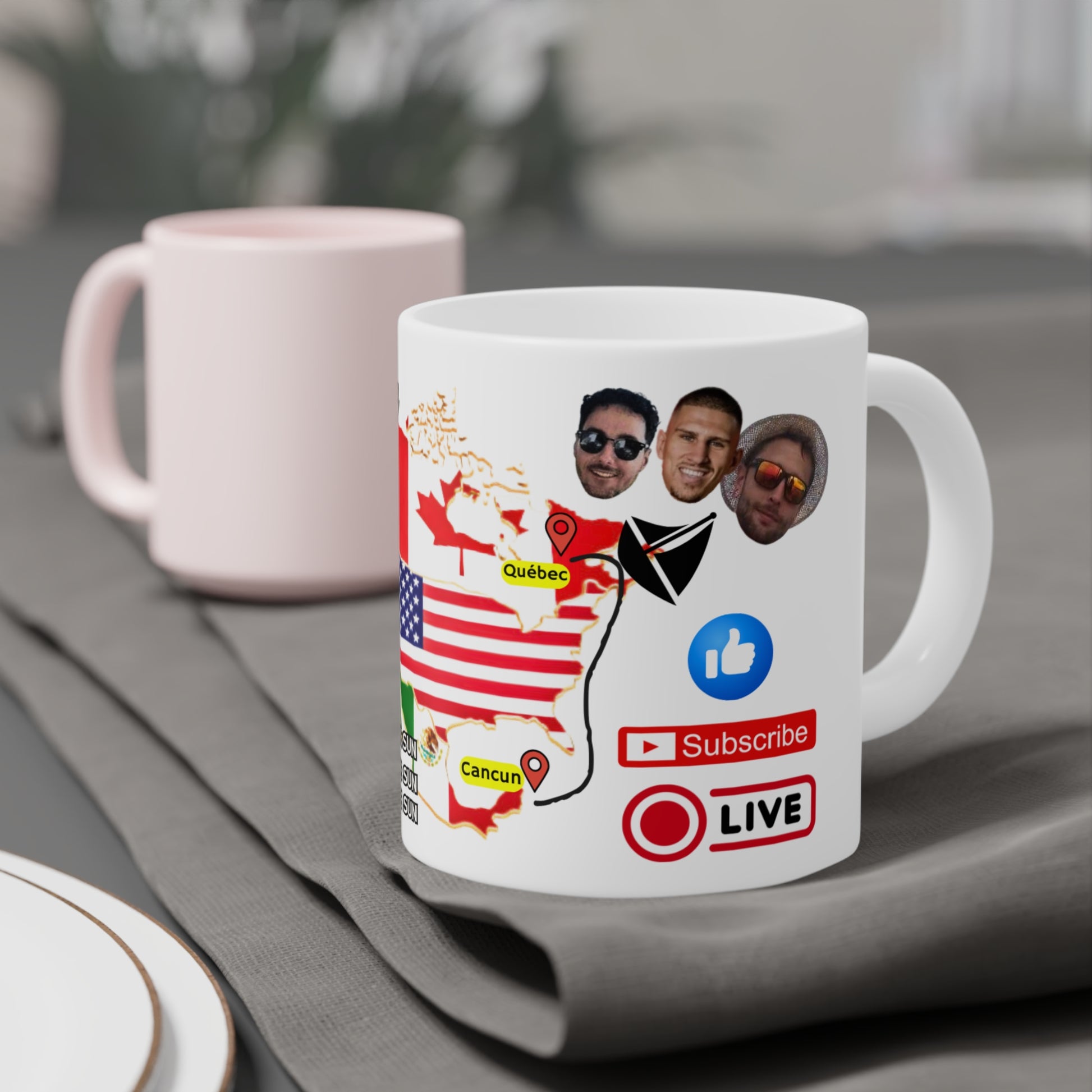 Colorful Adventure Ceramic Mug - Travel Lovers Gift, Coffee Lover Mug, Fun Souvenir Cup, Unique Drinkware for Any Occasion