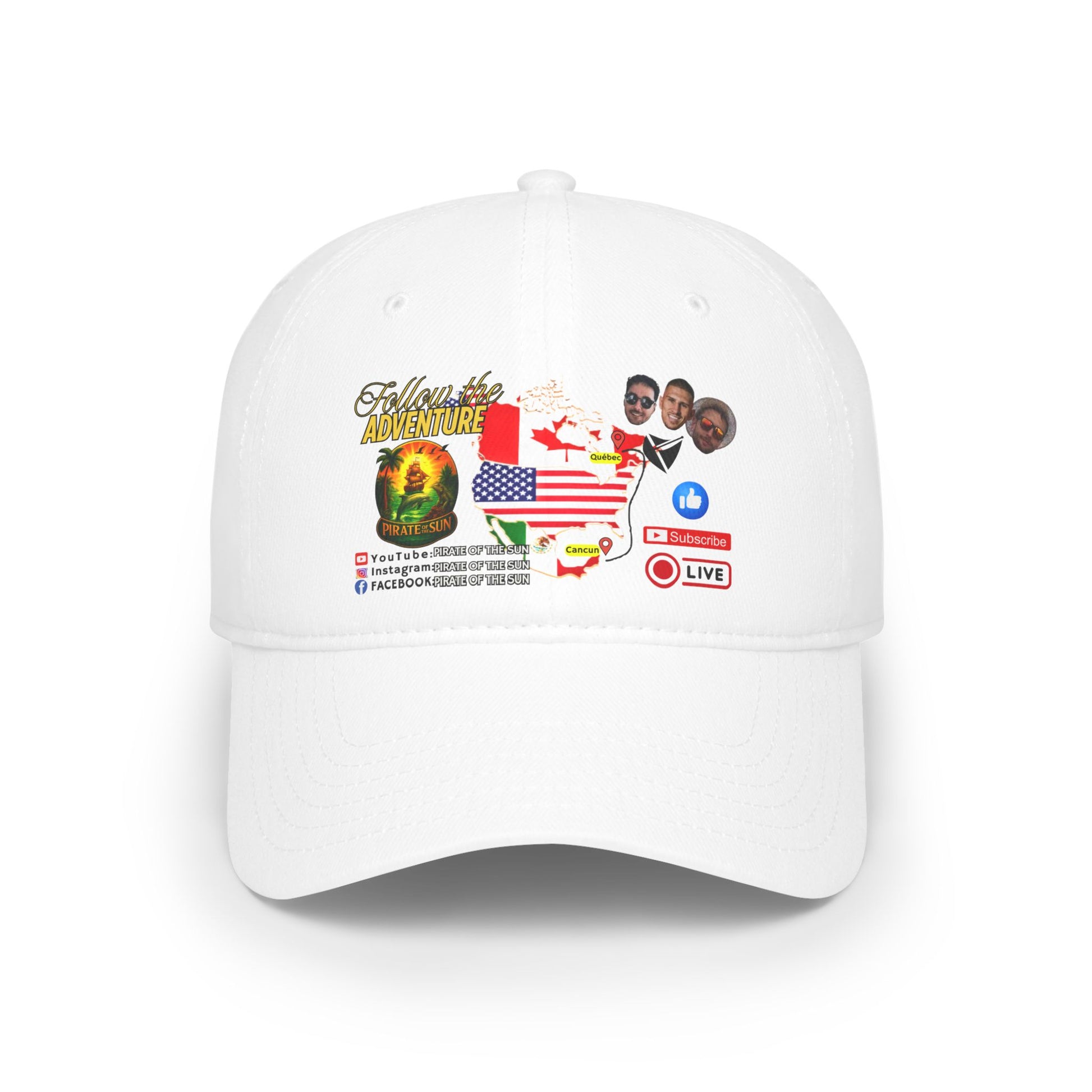 Adventure-Themed Low Profile Baseball Cap, Casual Cap, Travel Hat, Unisex Cap, Trendy Baseball Hat, Gift for Adventurers
