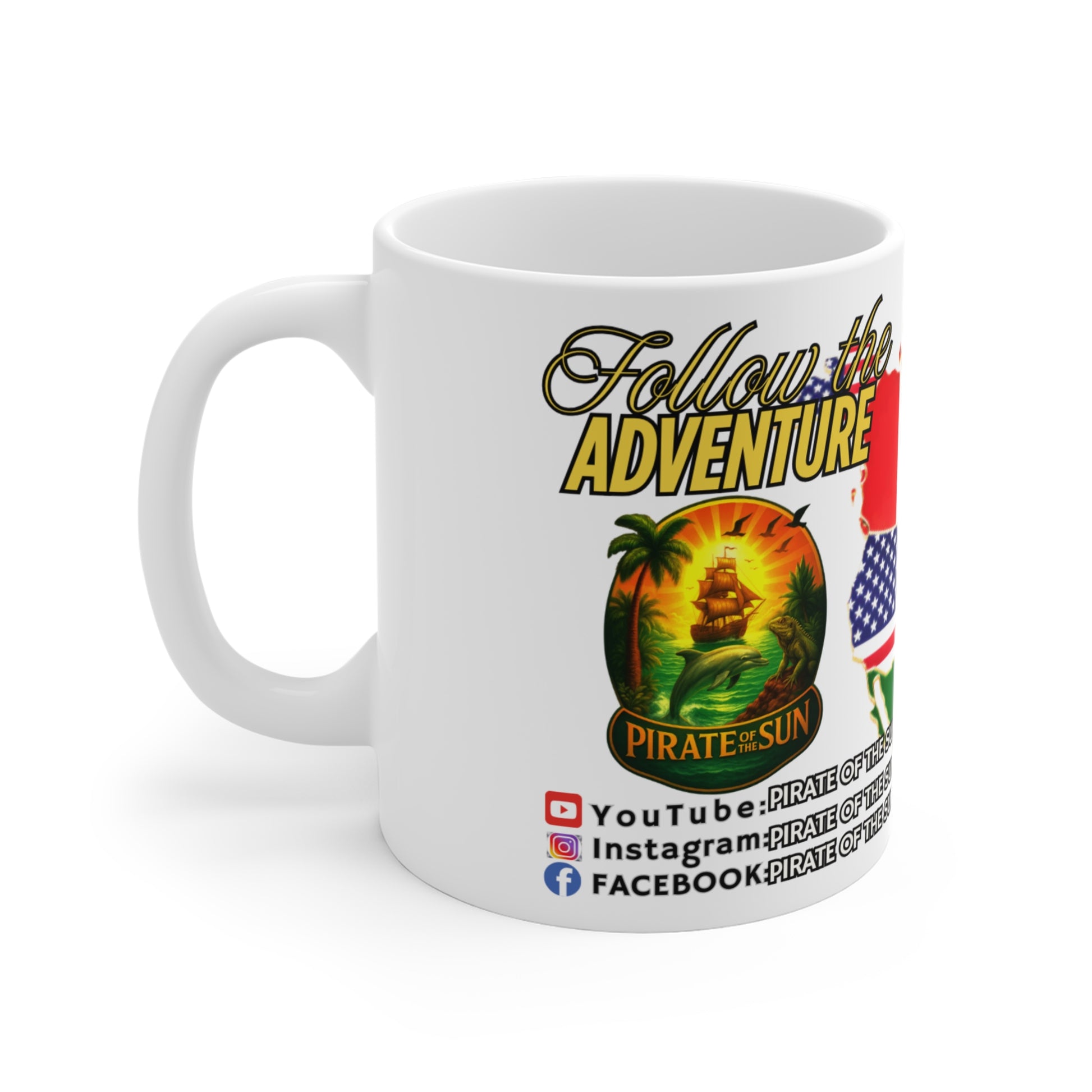 Colorful Adventure Ceramic Mug - Travel Lovers Gift, Coffee Lover Mug, Fun Souvenir Cup, Unique Drinkware for Any Occasion