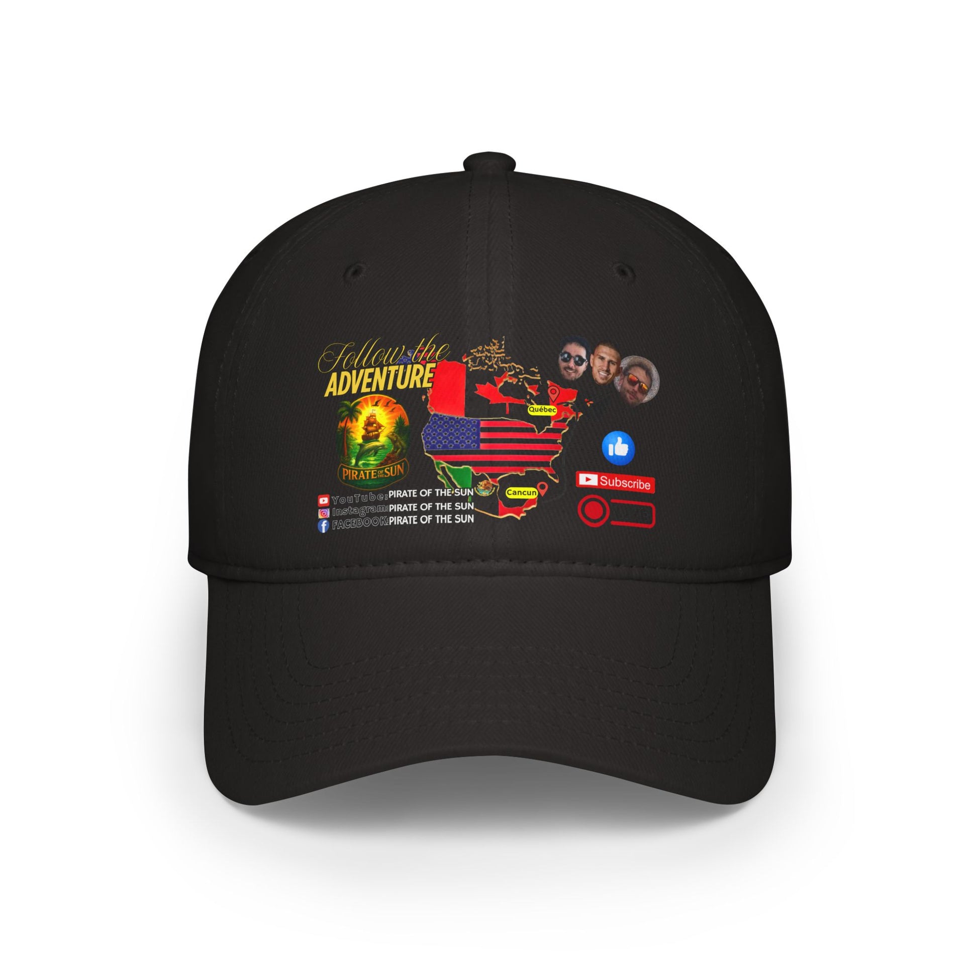 Adventure-Themed Low Profile Baseball Cap, Casual Cap, Travel Hat, Unisex Cap, Trendy Baseball Hat, Gift for Adventurers