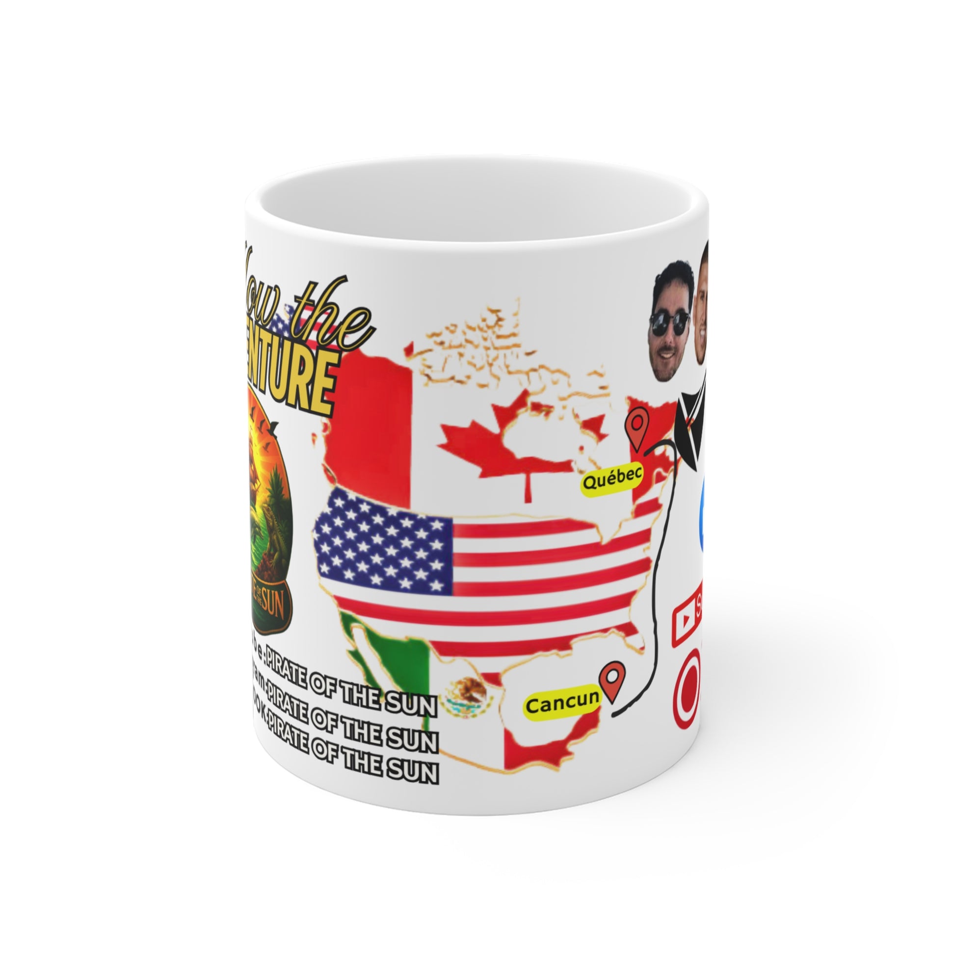 Colorful Adventure Ceramic Mug - Travel Lovers Gift, Coffee Lover Mug, Fun Souvenir Cup, Unique Drinkware for Any Occasion