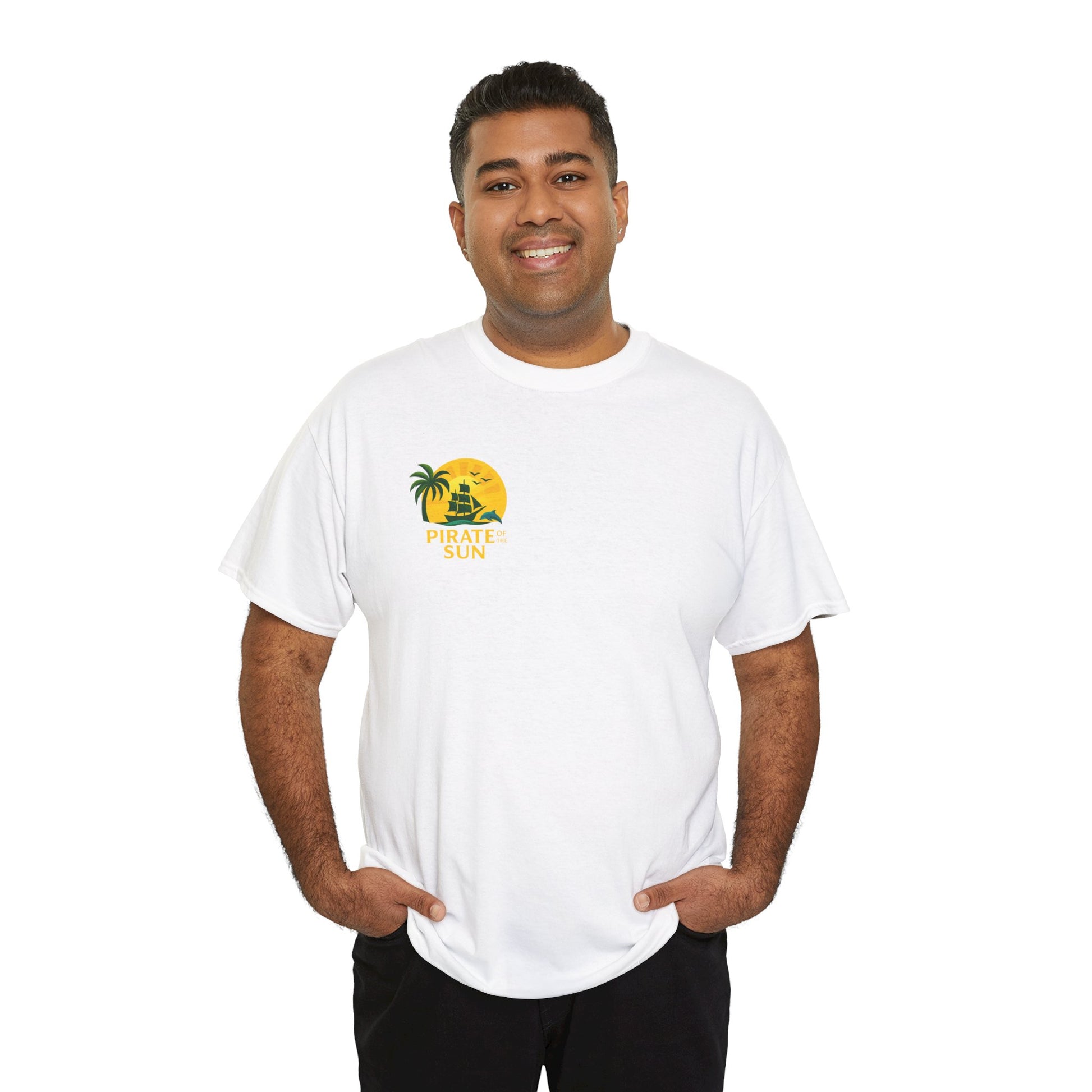 Tropical Pirate Graphic Tee, Summer Vibe Shirt, Beachwear, Gift for Adventure Lovers, Casual Wear