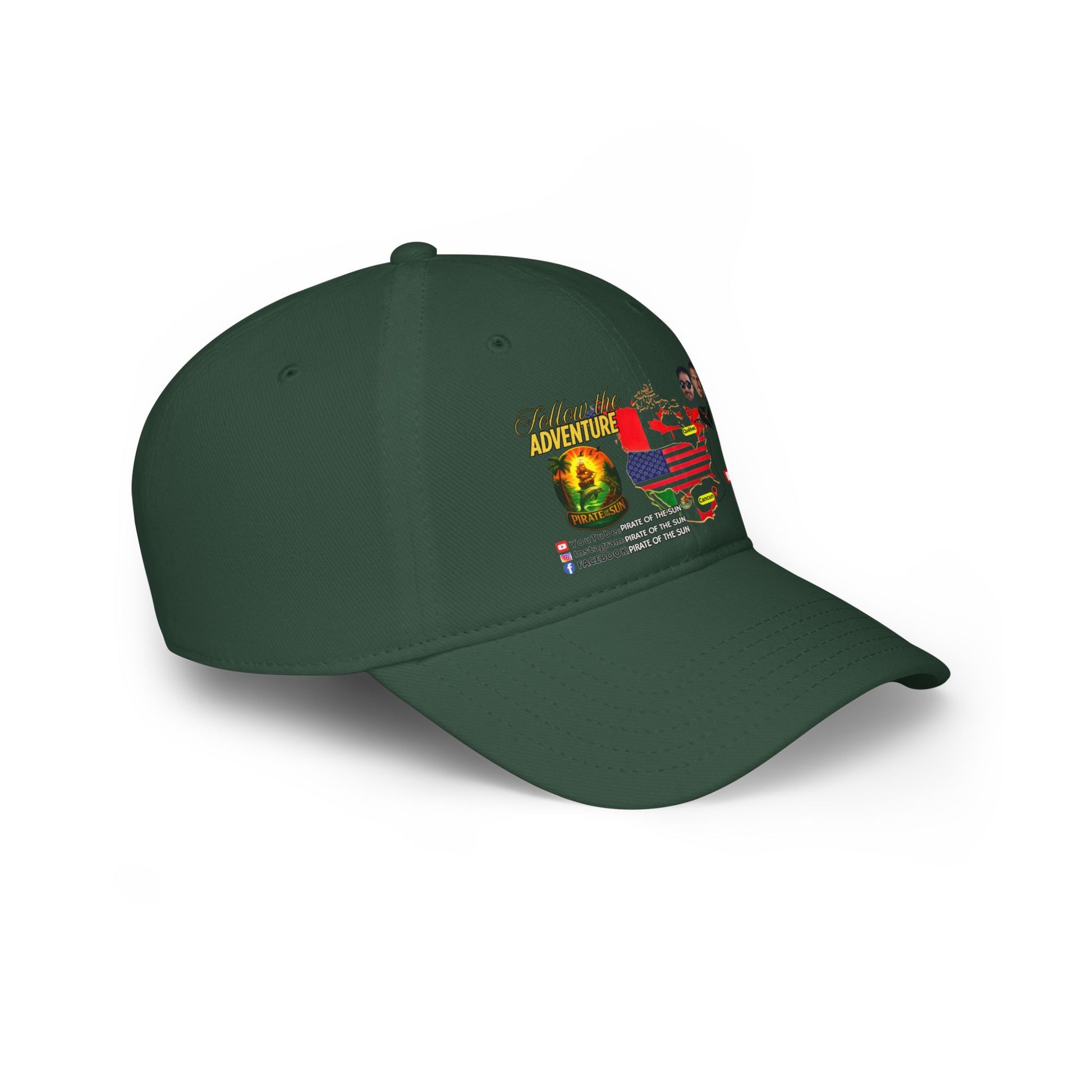 Adventure-Themed Low Profile Baseball Cap, Casual Cap, Travel Hat, Unisex Cap, Trendy Baseball Hat, Gift for Adventurers