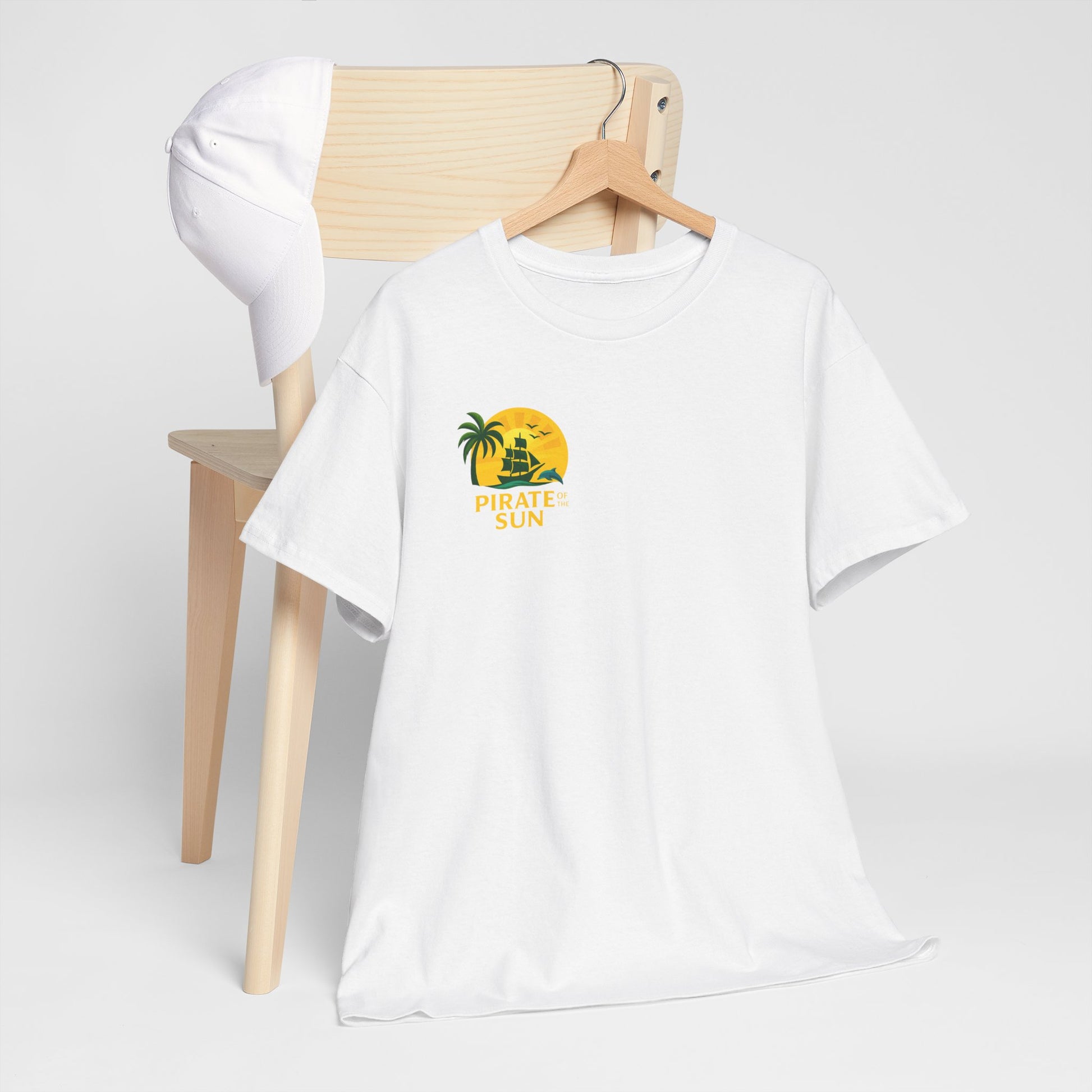 Tropical Pirate Graphic Tee, Summer Vibe Shirt, Beachwear, Gift for Adventure Lovers, Casual Wear