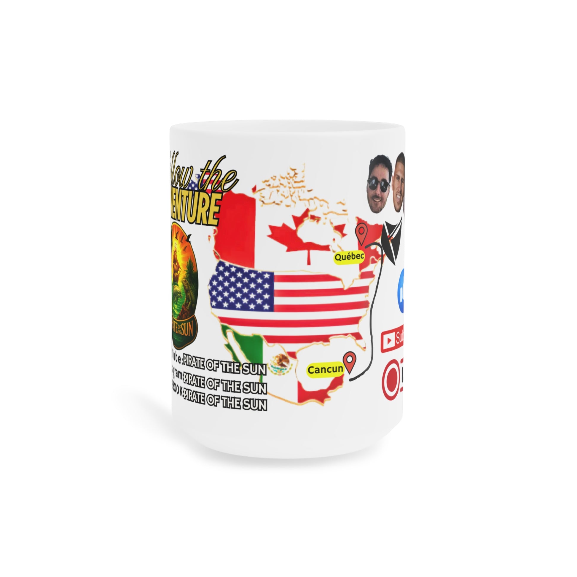 Colorful Adventure Ceramic Mug - Travel Lovers Gift, Coffee Lover Mug, Fun Souvenir Cup, Unique Drinkware for Any Occasion