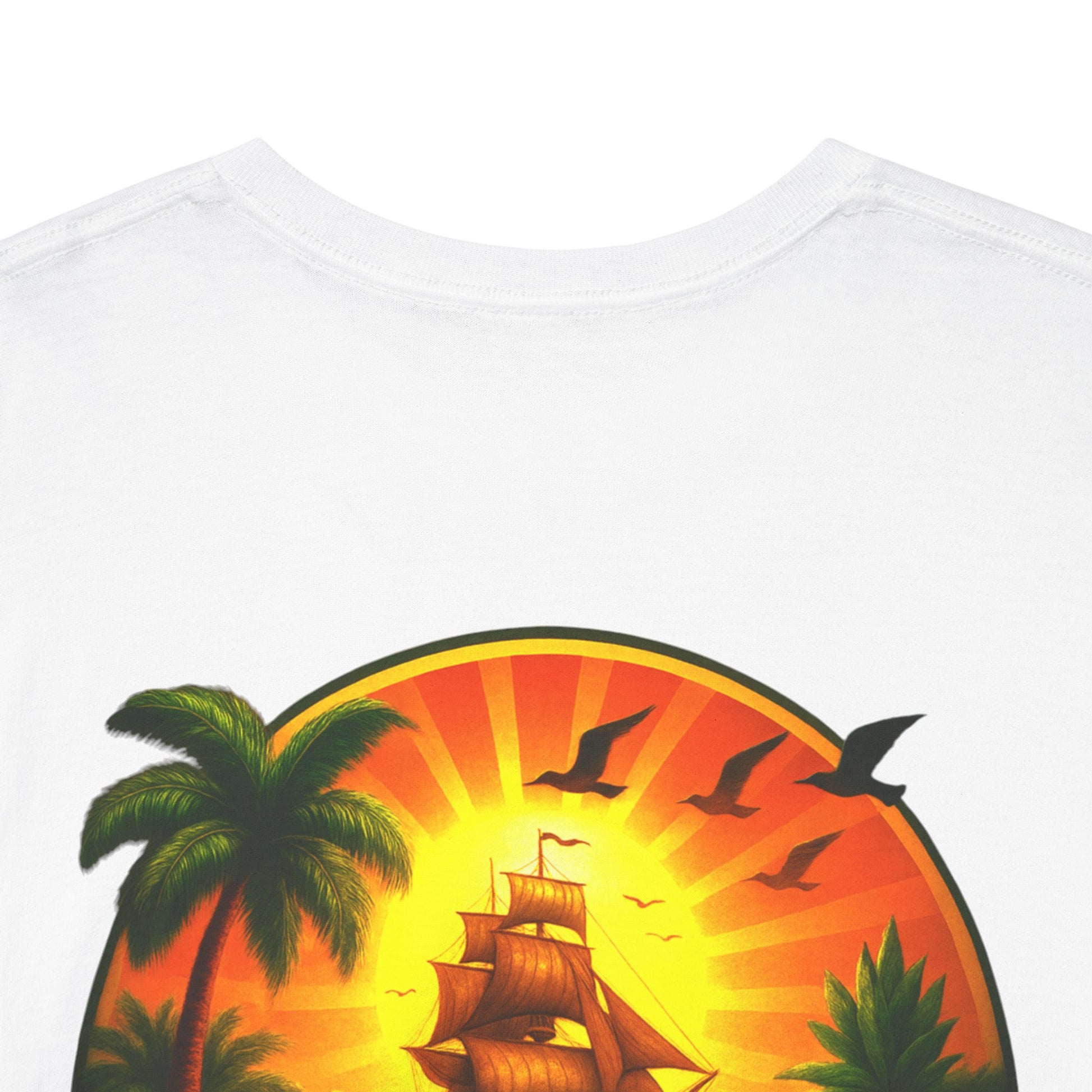 Tropical Pirate Graphic Tee, Summer Vibe Shirt, Beachwear, Gift for Adventure Lovers, Casual Wear