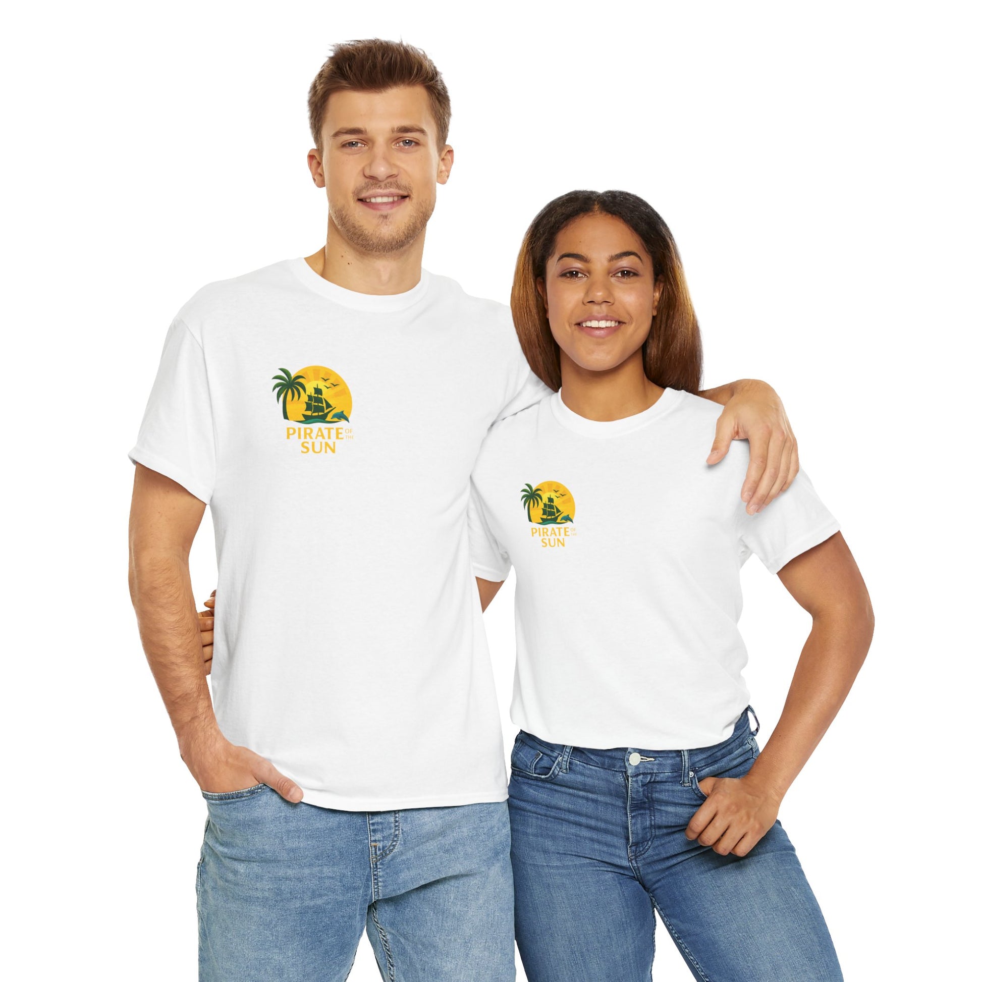 Tropical Pirate Graphic Tee, Summer Vibe Shirt, Beachwear, Gift for Adventure Lovers, Casual Wear